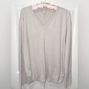 Barefoot Dreams CozyChic Lite V-Neck Seamed Pullover | Size Small (Oversized)